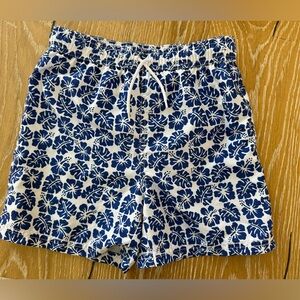 Janie and Jack Blue Floral Swim Shorts